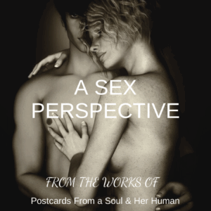 Black-and-white artwork featuring a couple embracing intimately, symbolizing connection and passion, with the title "A Sex Perspective" above.