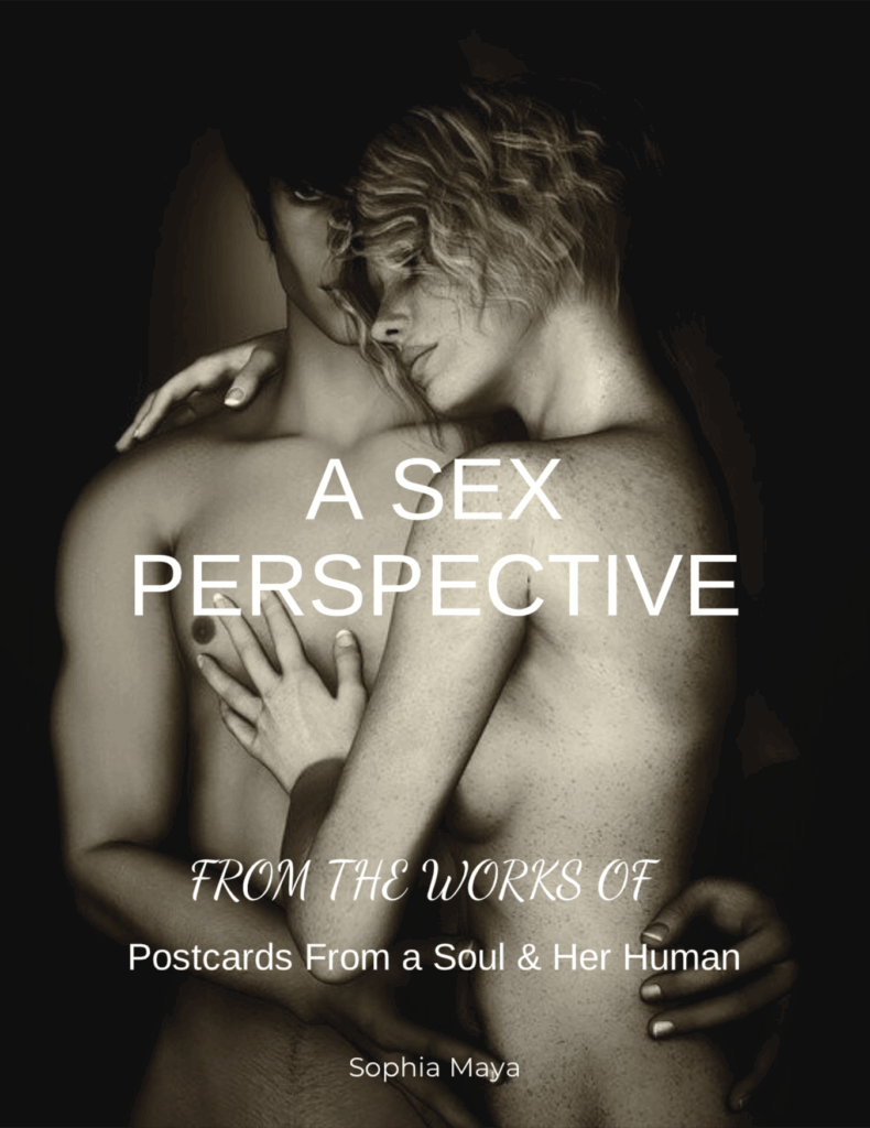 Black-and-white artwork featuring a couple embracing intimately, symbolizing connection and passion, with the title "A Sex Perspective" above.